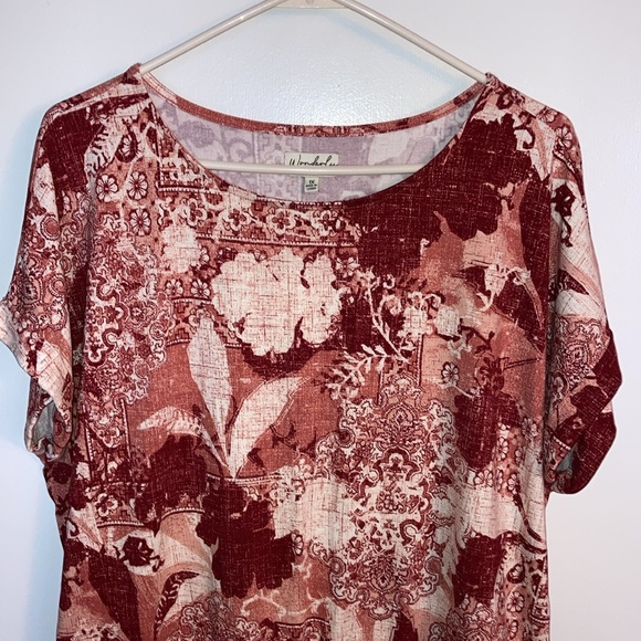 Wonderly, Women's 1X, Short Sleeve Top, NWT - Picture 3 of 11